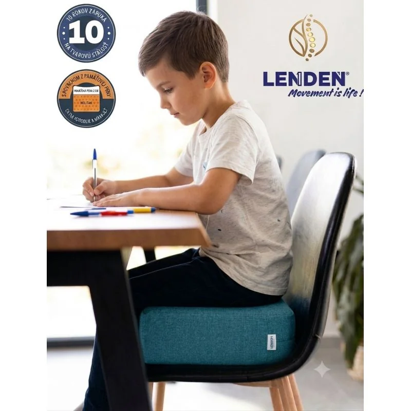 Ergonomicky vankúš na zvýšenie sedenia LENDEN - pre deti -Modrý