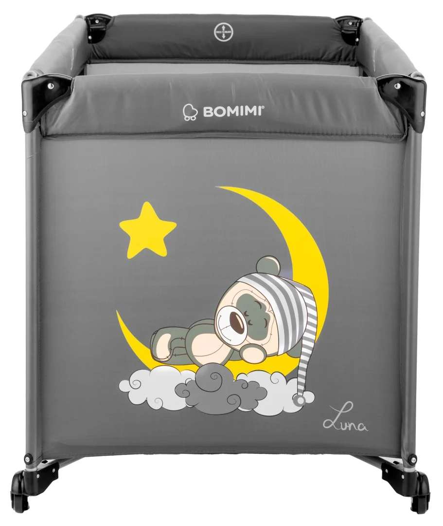 Bomimi LUNA cestovná postieľka čierna Sweet Dreams