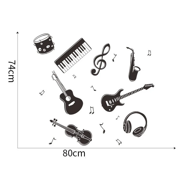 Samolepka na stenu - Tapeta Musical notes