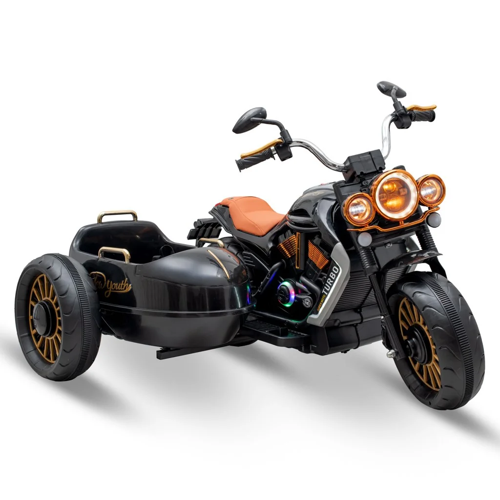 Detská elektrická motorka SideCar Baby Mix čierna , 20C58284