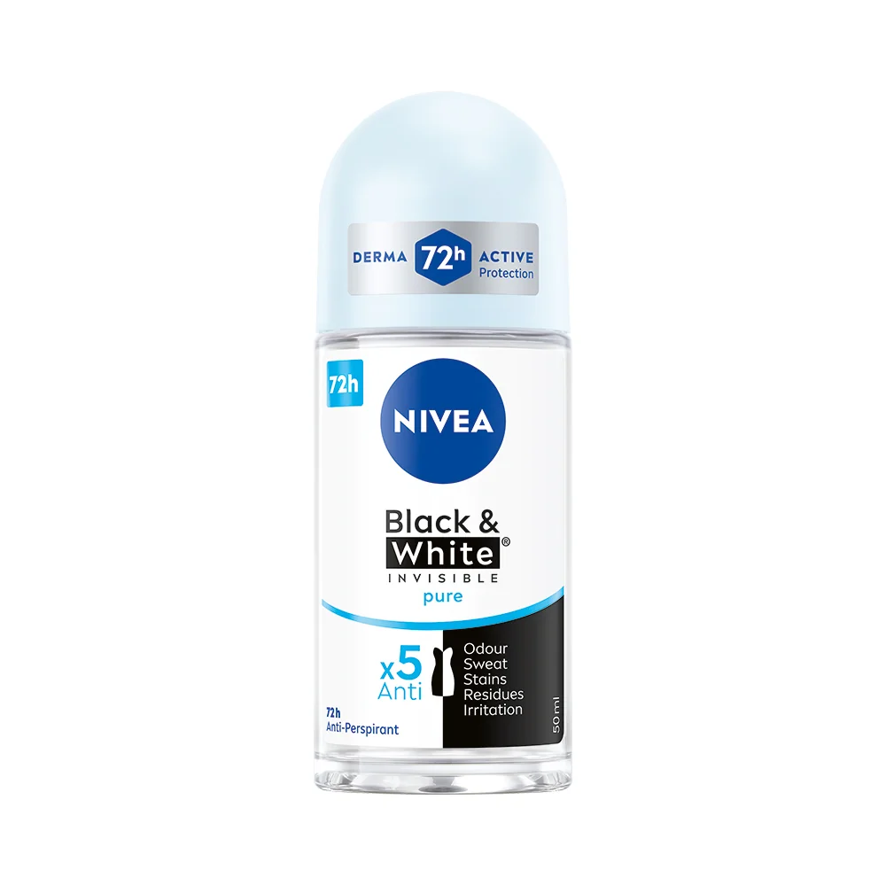 Nivea Guľôčkový antiperspirant B&W Invisible Pure 50 ml