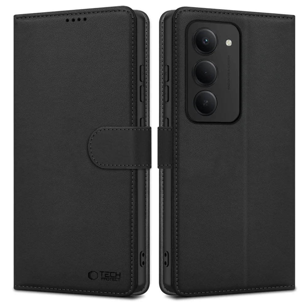 Tech-Protect Wallet knižkové puzdro na Xiaomi Redmi 15 4G / 5G, čierny