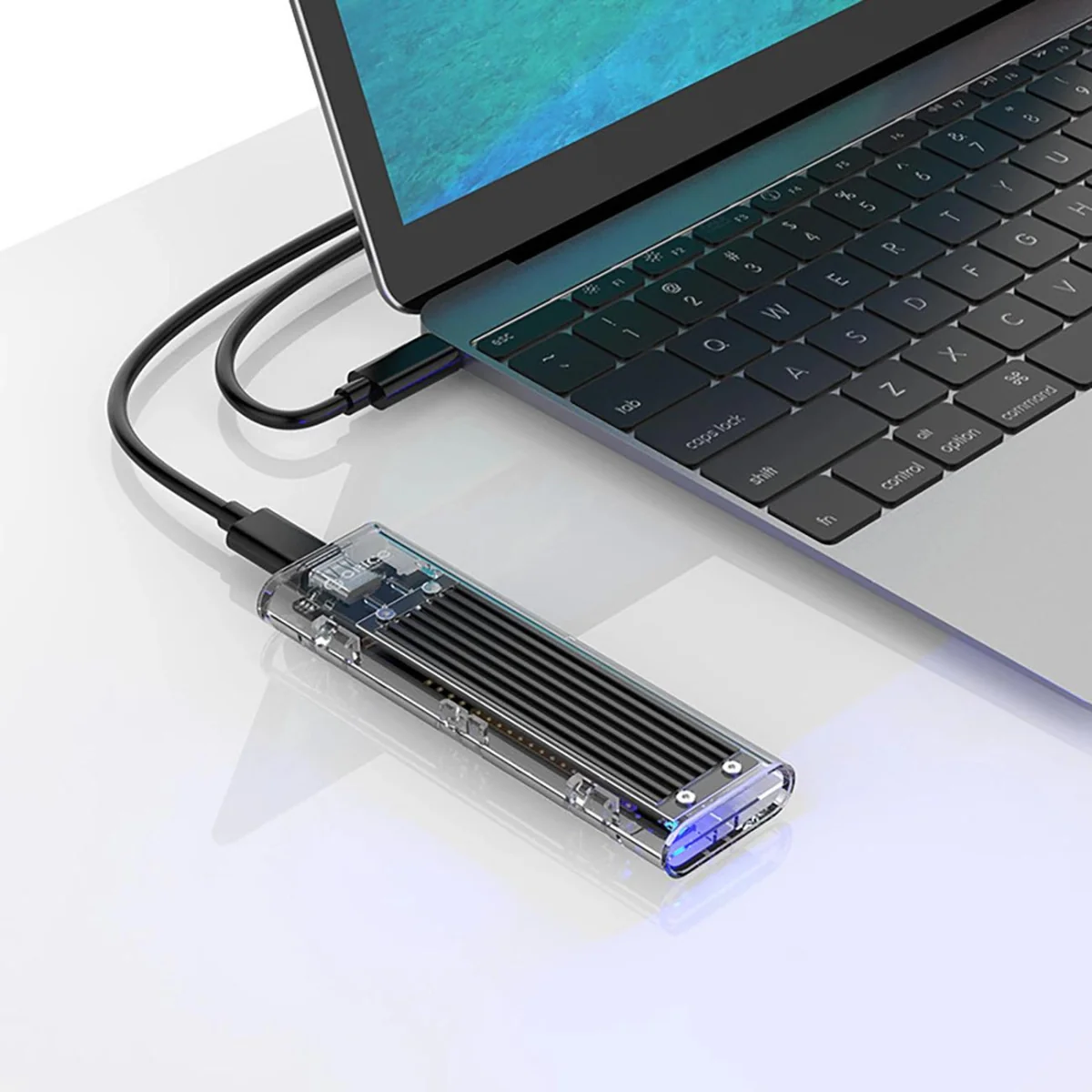 Orico TCM2-C3 externý box pre M.2 NVME USB-C, čierny
