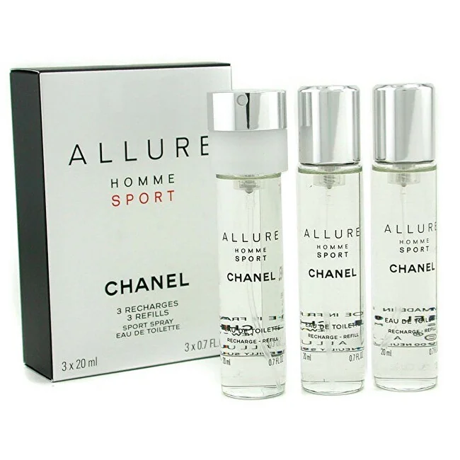 Chanel Allure Homme Sport Edt Napln 3x20ml 60ml 1×60 ml, darčeková sada