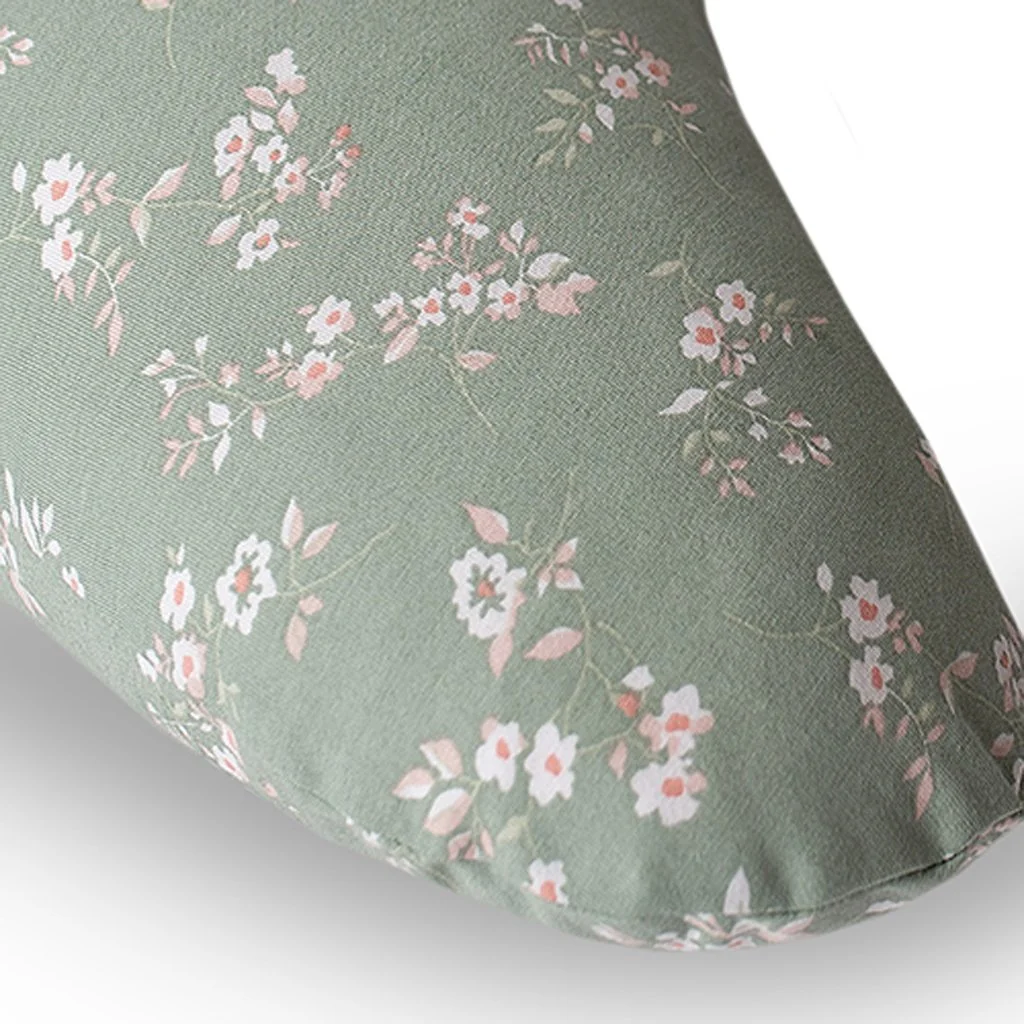 Polštář kojicí HUGGY (150x60x37) Basic Žerzej Green Meadow