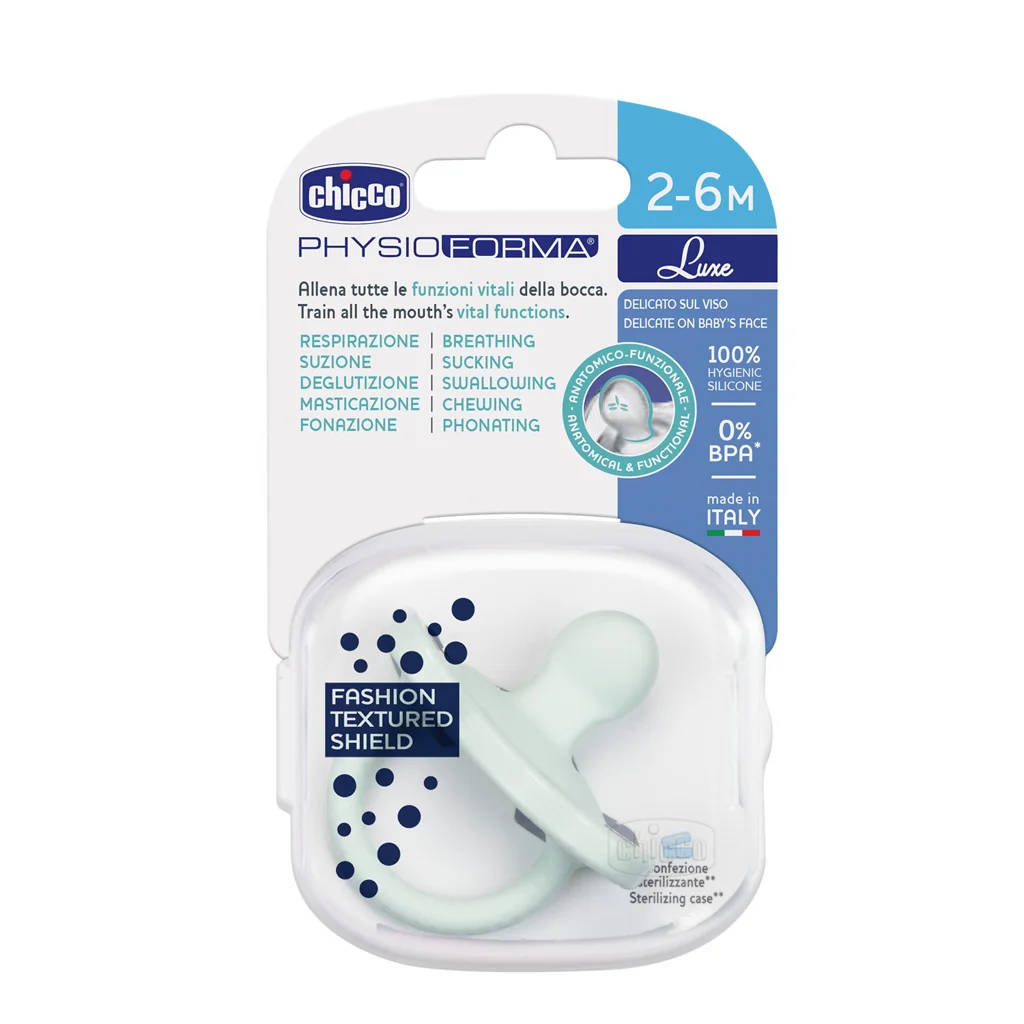 CHICCO Cumlík Physio Lu×e 2-6m green 1×1 ks, cumlík
