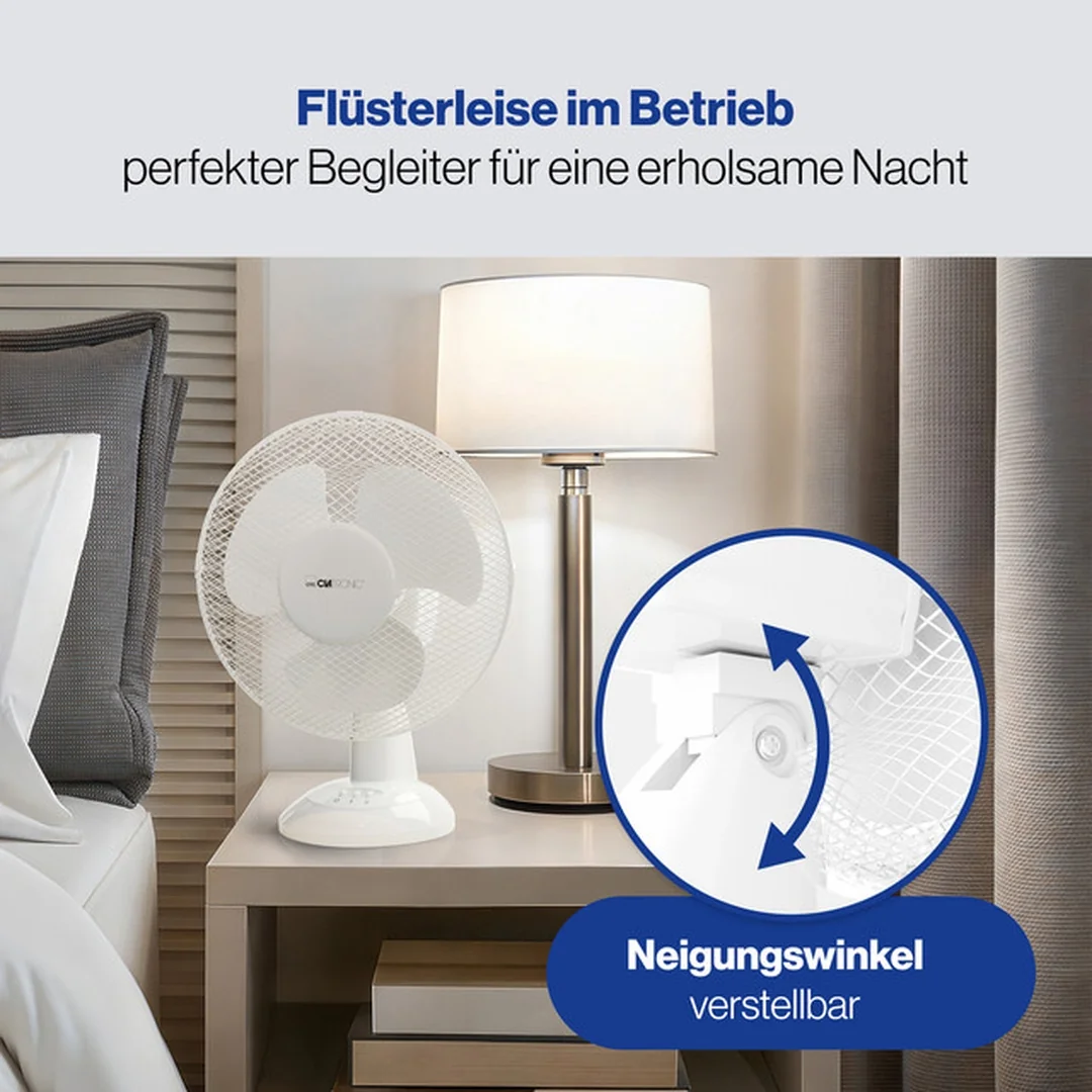 Clatronic VL 3601 WH stolný ventilátor 23 cm, biely