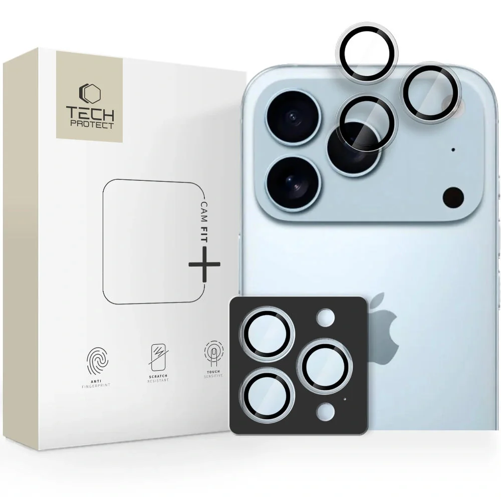 Tech-Protect CamRing Fit ochranné sklo na kameru na iPhone 14 / 15 / 16 / 17 Pro / Max 6 / 17 Pro / Max
