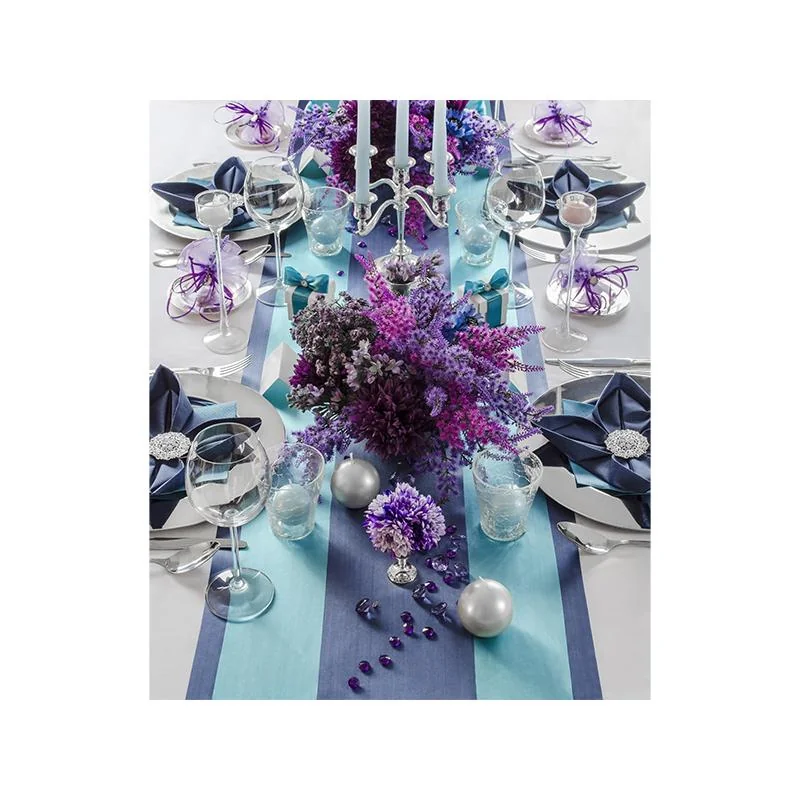PartyDeco Saténová organza tmavomodrá 0,36 x 9 m