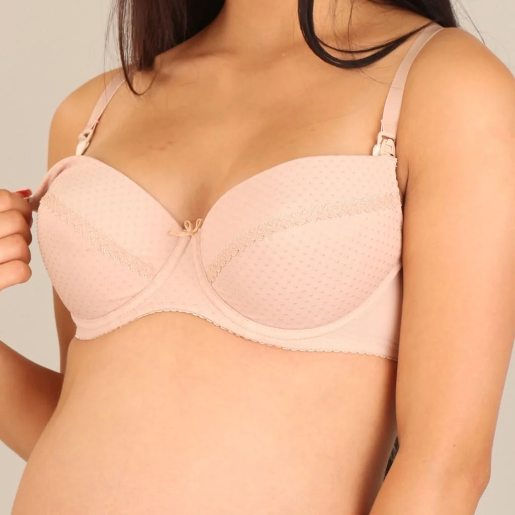 Polovystužená dojčiaca podprsenka New Baby Eva béžová 70C,