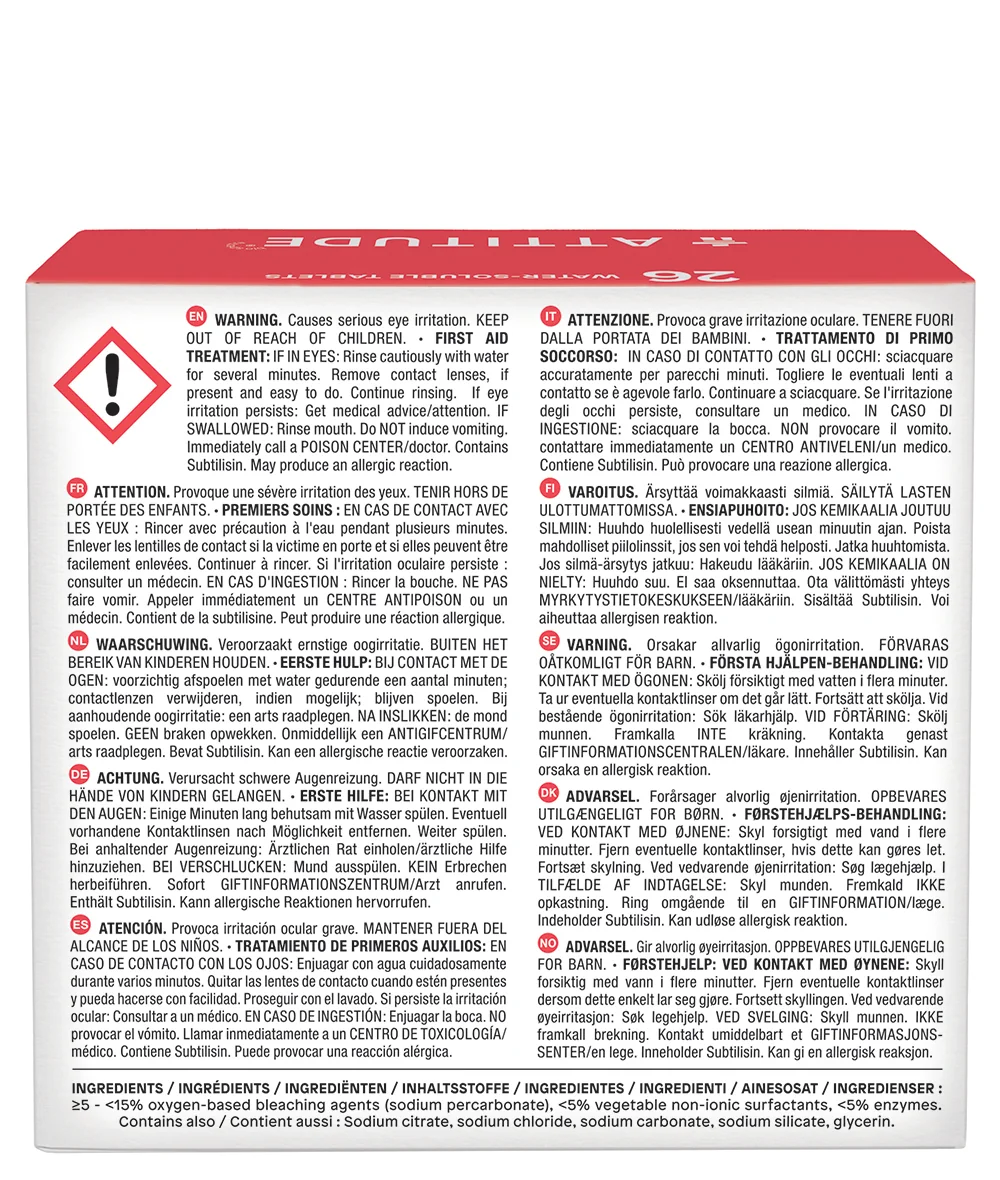 ATTITUDE Tablety do umývačky bez fosfátov 1×26 ks, tablety do umývačky