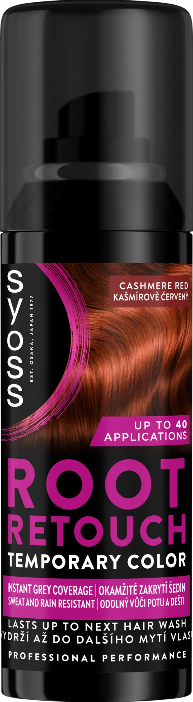 Syoss Root Retouch sprej na odrasty Kašmírovo červený 1×1 ks, sprej na odrasty