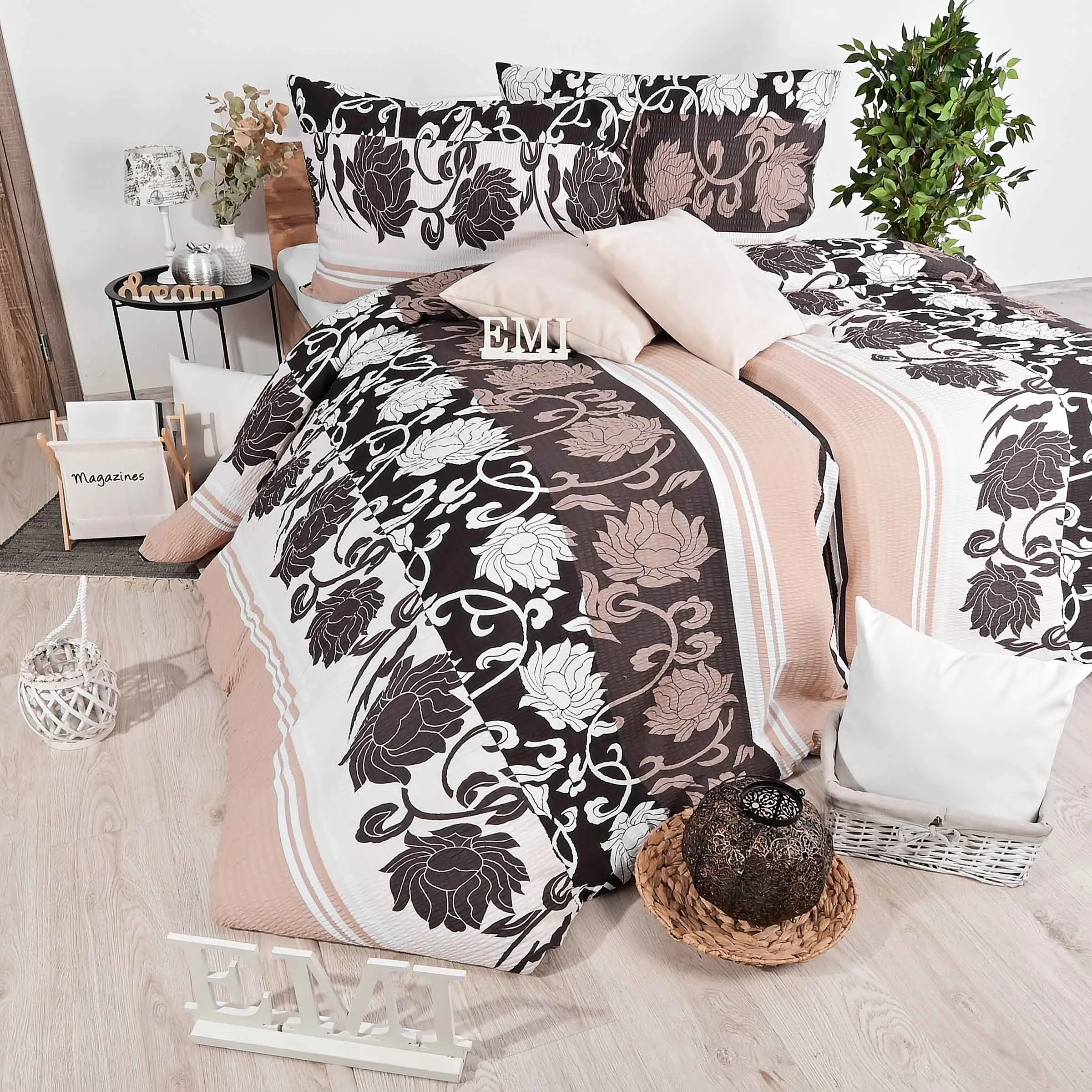 Obliečky krepové Kodaň EMI Štandardný set jednolôžko obsahuje 1x 140x200 + 1x 70x90