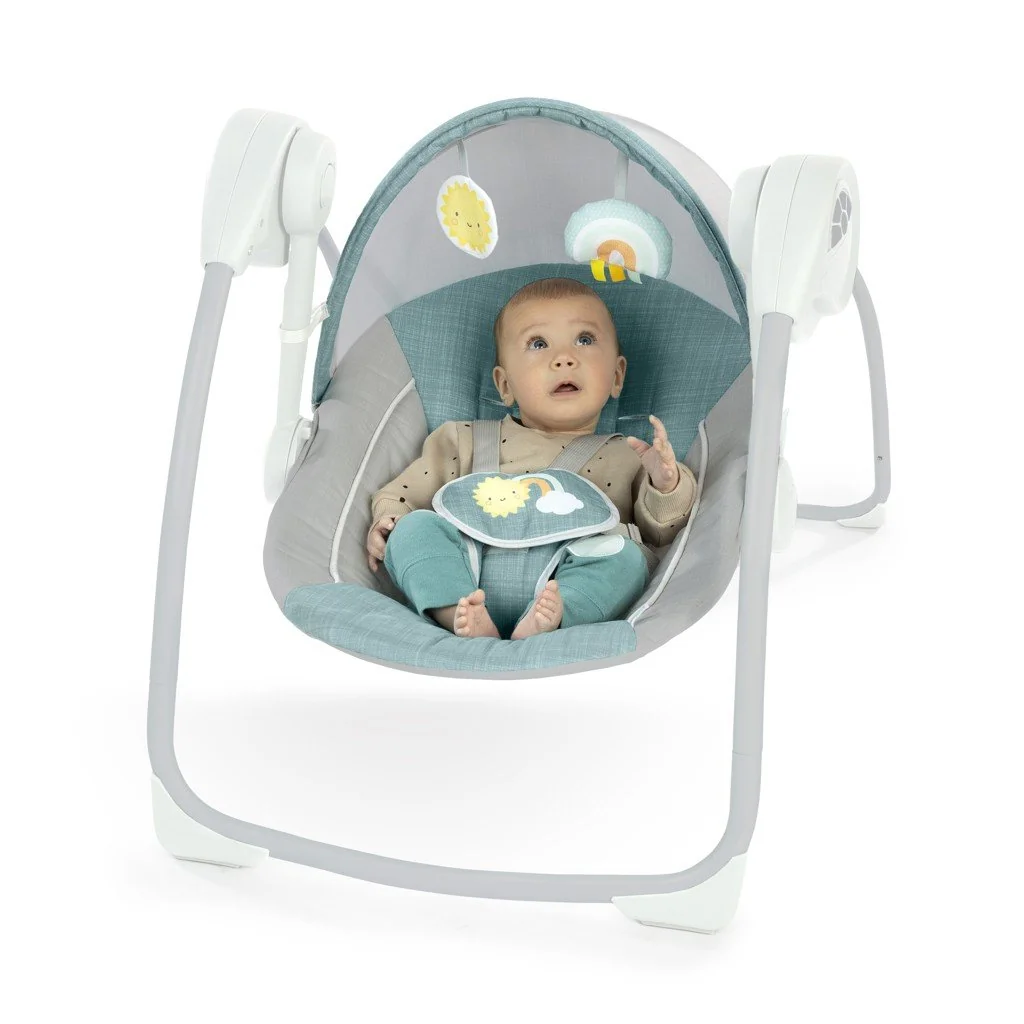Hojdačka s melódiou Sun Valley™ Teal 0m+ do 9kg