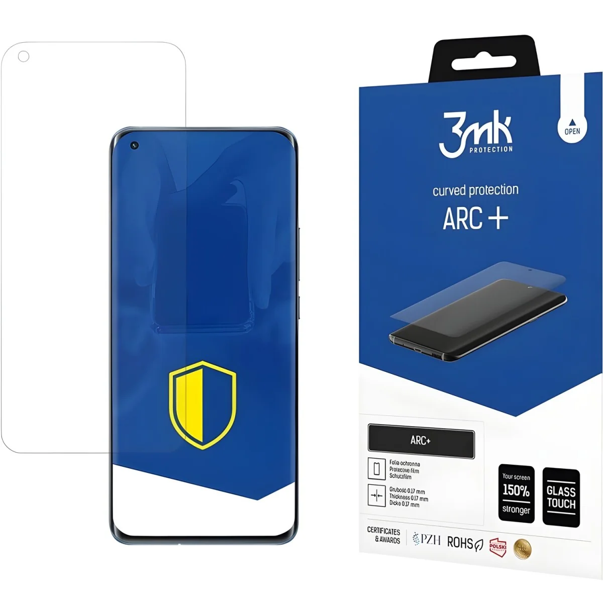 Arc+ ochranná fólia pre Xiaomi Mi 11 1 ks, 0,17 mm, Self-Heal™