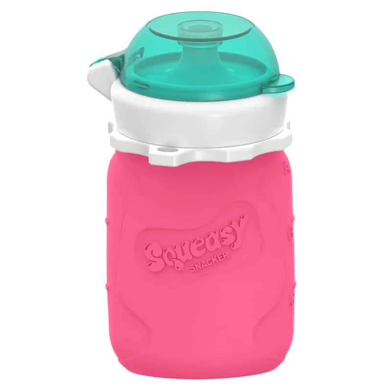 Squeasy Gear silikónová kapsička 104 ml - ružová