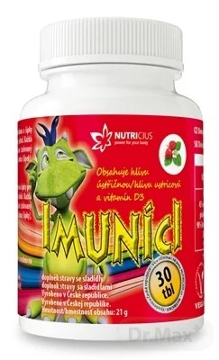 IMUNÍCI Hliva ustricová s vitamínom D3 pre deti 1×30 tbl, vitamín D3