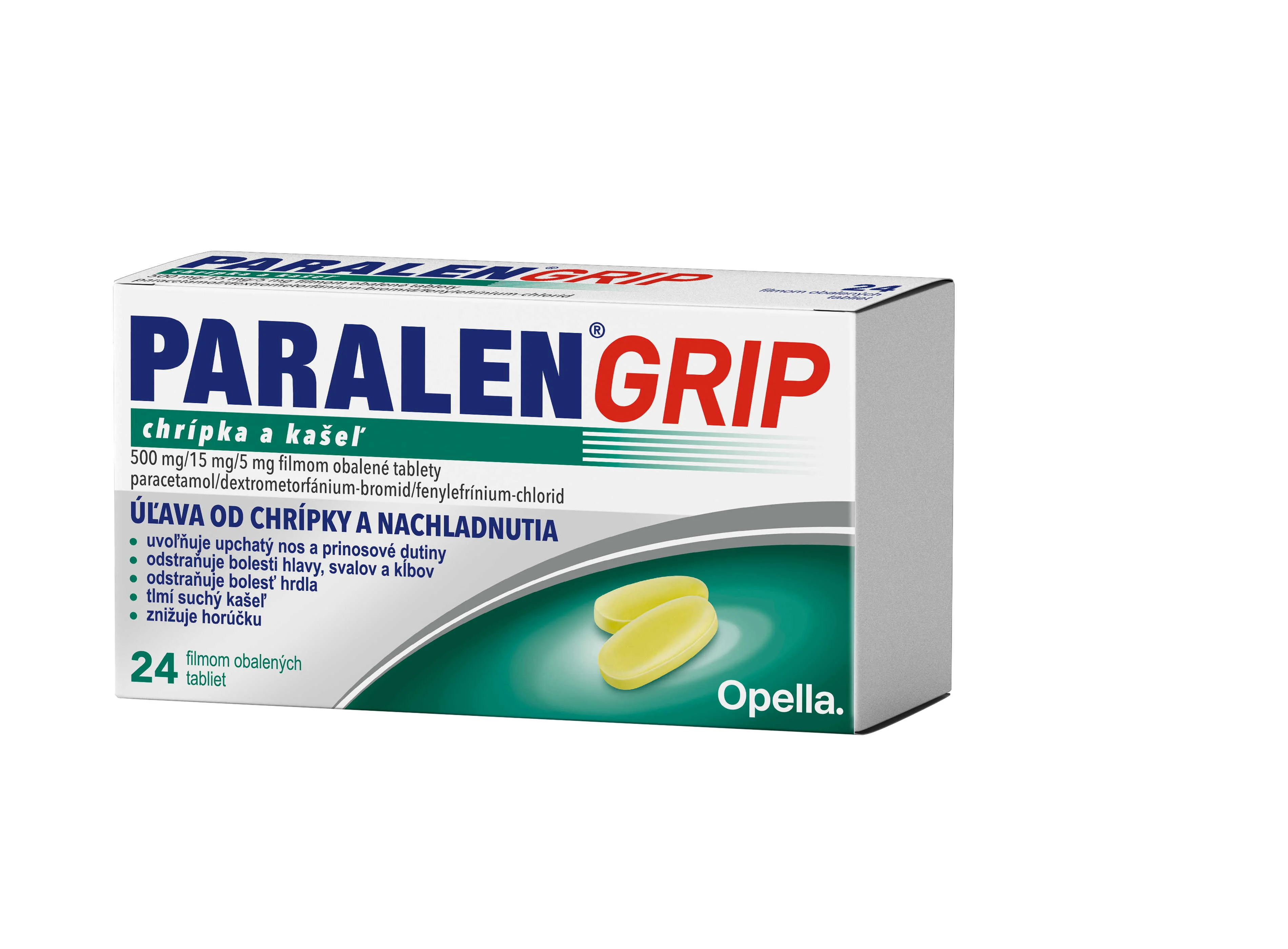 Paralen Grip Chrípka a kašeľ 24 tbl