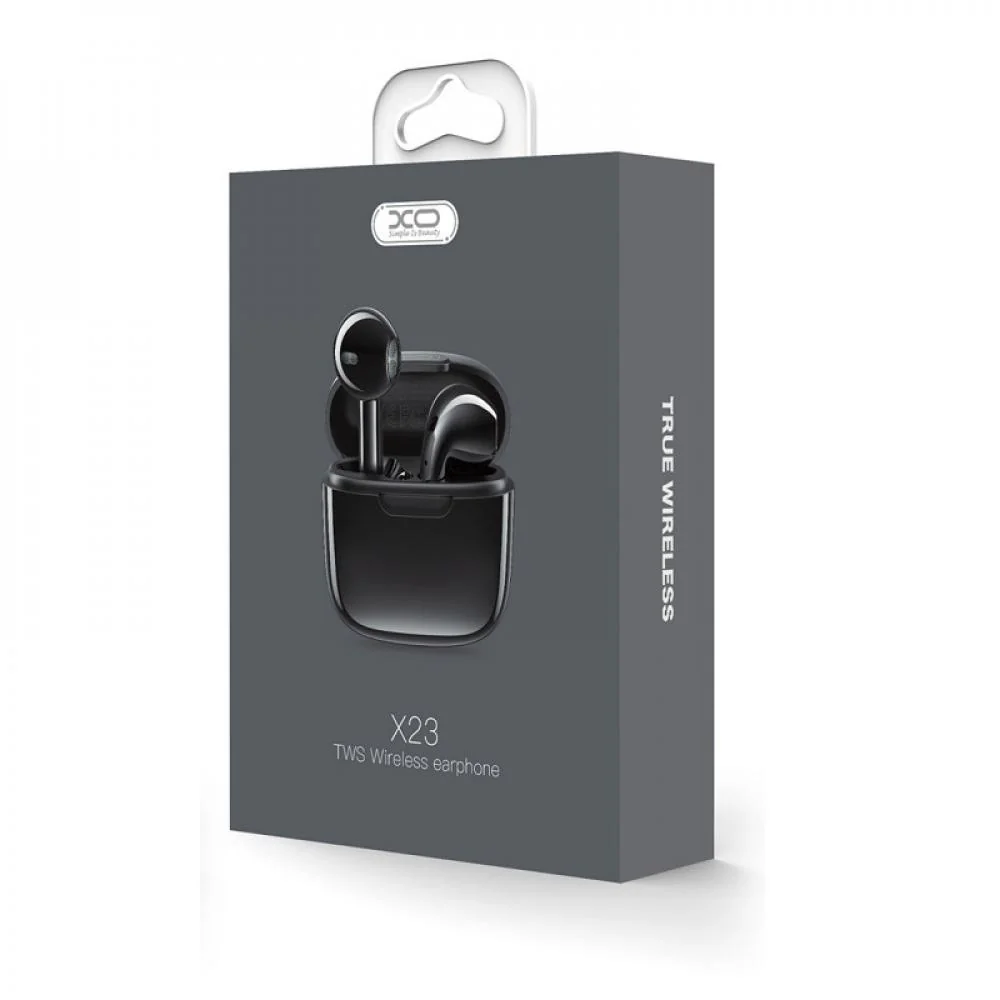 Bluetooth slúchadlá X23 TWS - biela moderné bezdrôtové slúchadlá