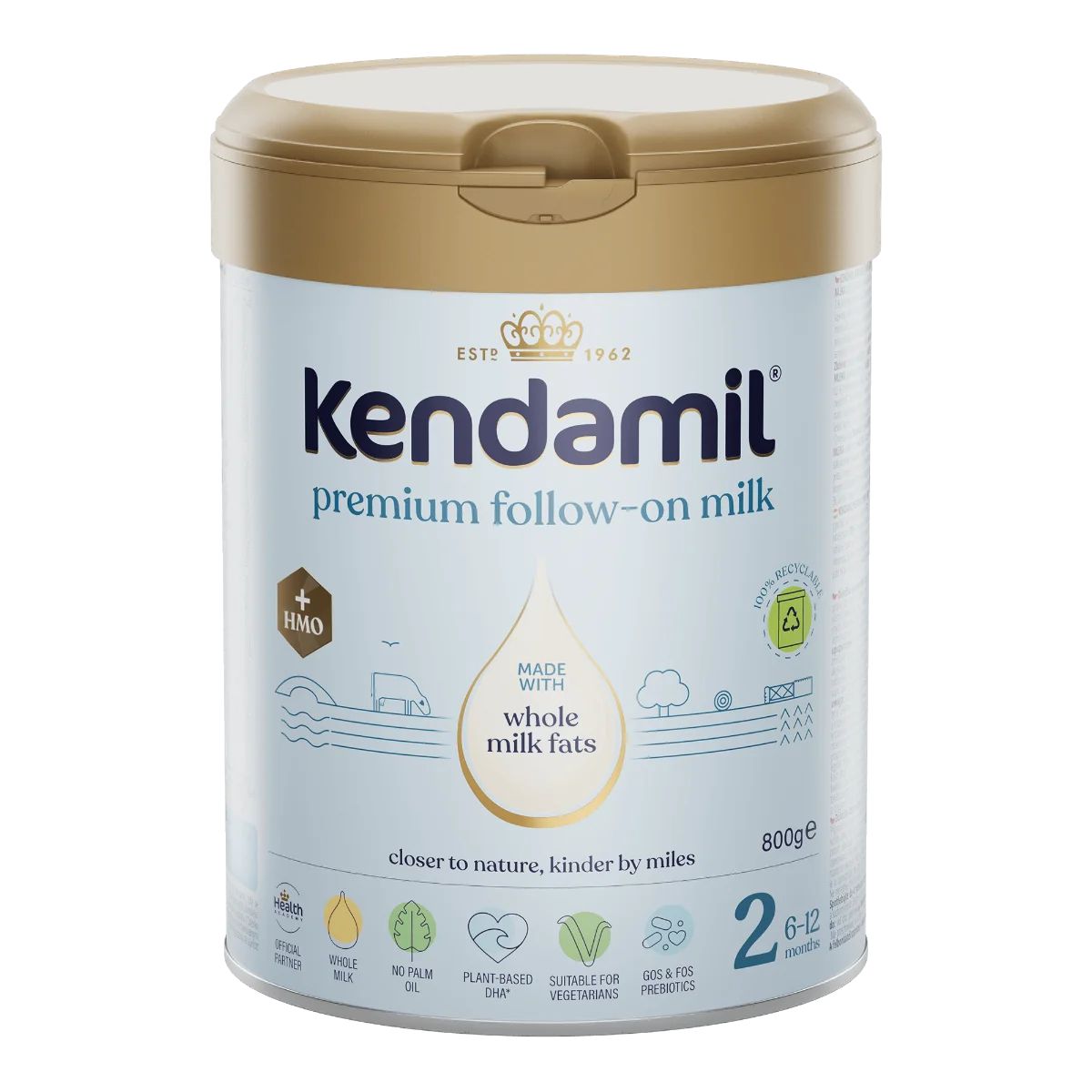 Kendamil Premium 2 HMO+ (800 g) 1×800 g, detská výživa