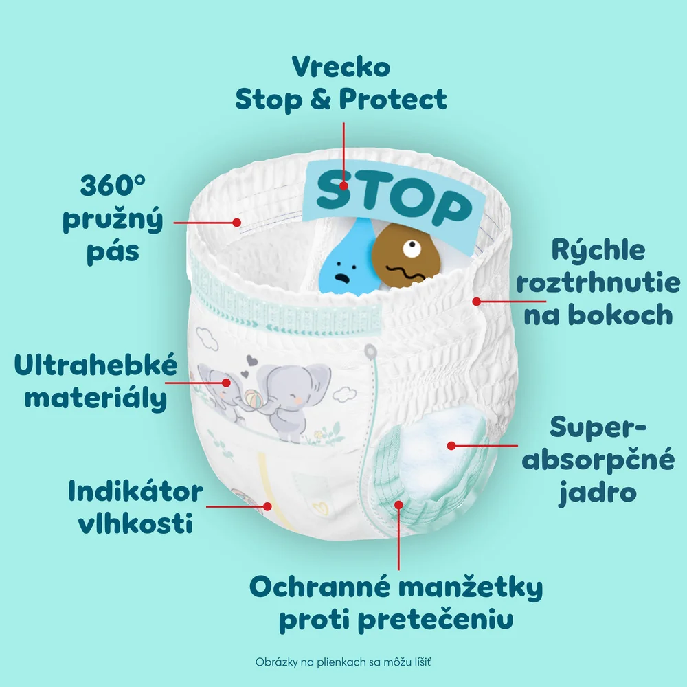 Pampers Premium Care Pants plienkové nohavičky veľkosť 5,11kg-17kg 80 ks