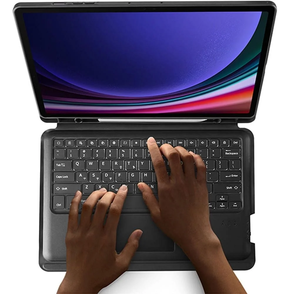 Dux Ducis DK puzdro s klávesnicou na Samsung Galaxy Tab S10 Plus / S9 Plus / S9 FE Plus, čierne