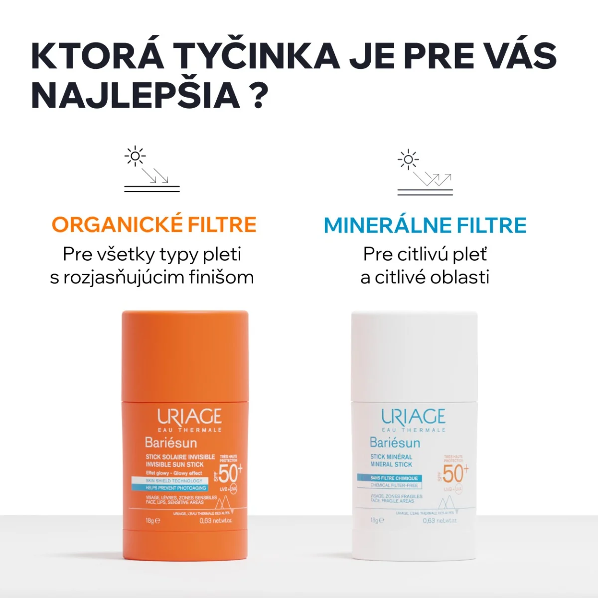 URIAGE BARIESUN SPF50+ STICK INVIS ST 18G 18 g