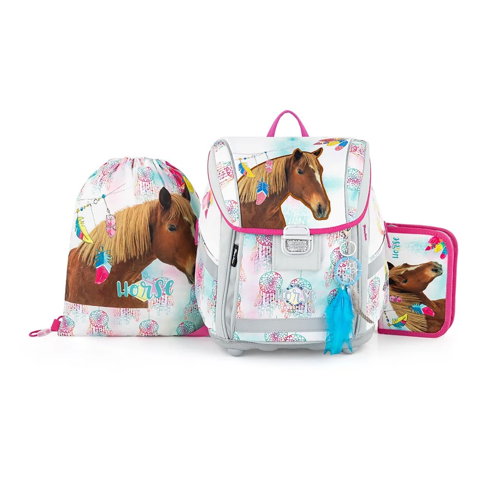 Školský set 3ks PREMIUM LIGHT kôň romantic 3-dielna súprava
