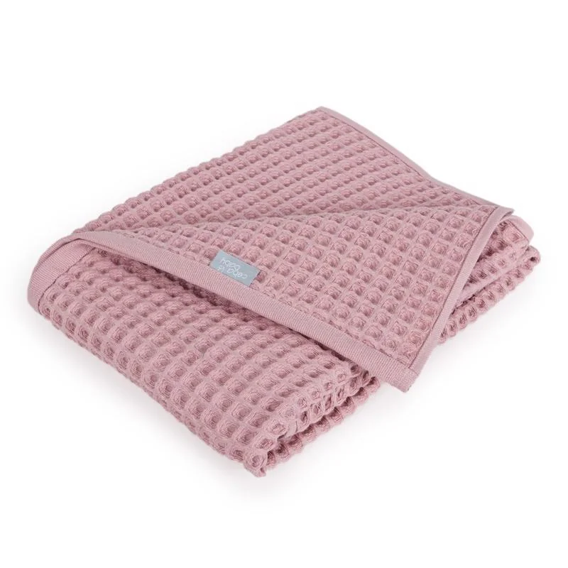 CEBA Deka detská Waffle Line 90 x 90 Silver Pink Ceba 1×1 ks, 100 % bavlna
