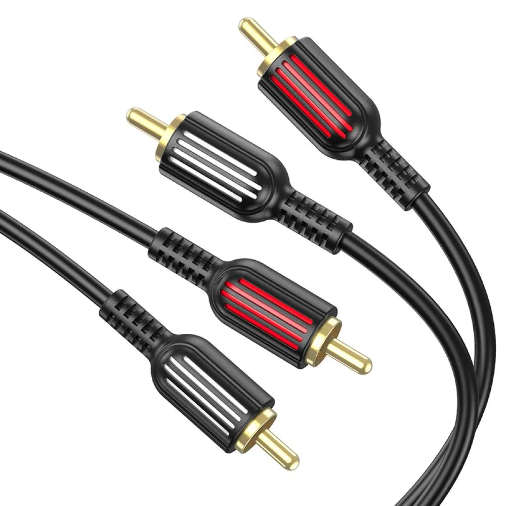 Kábel 2RCA na 2RCA - 1,5m - Čierna