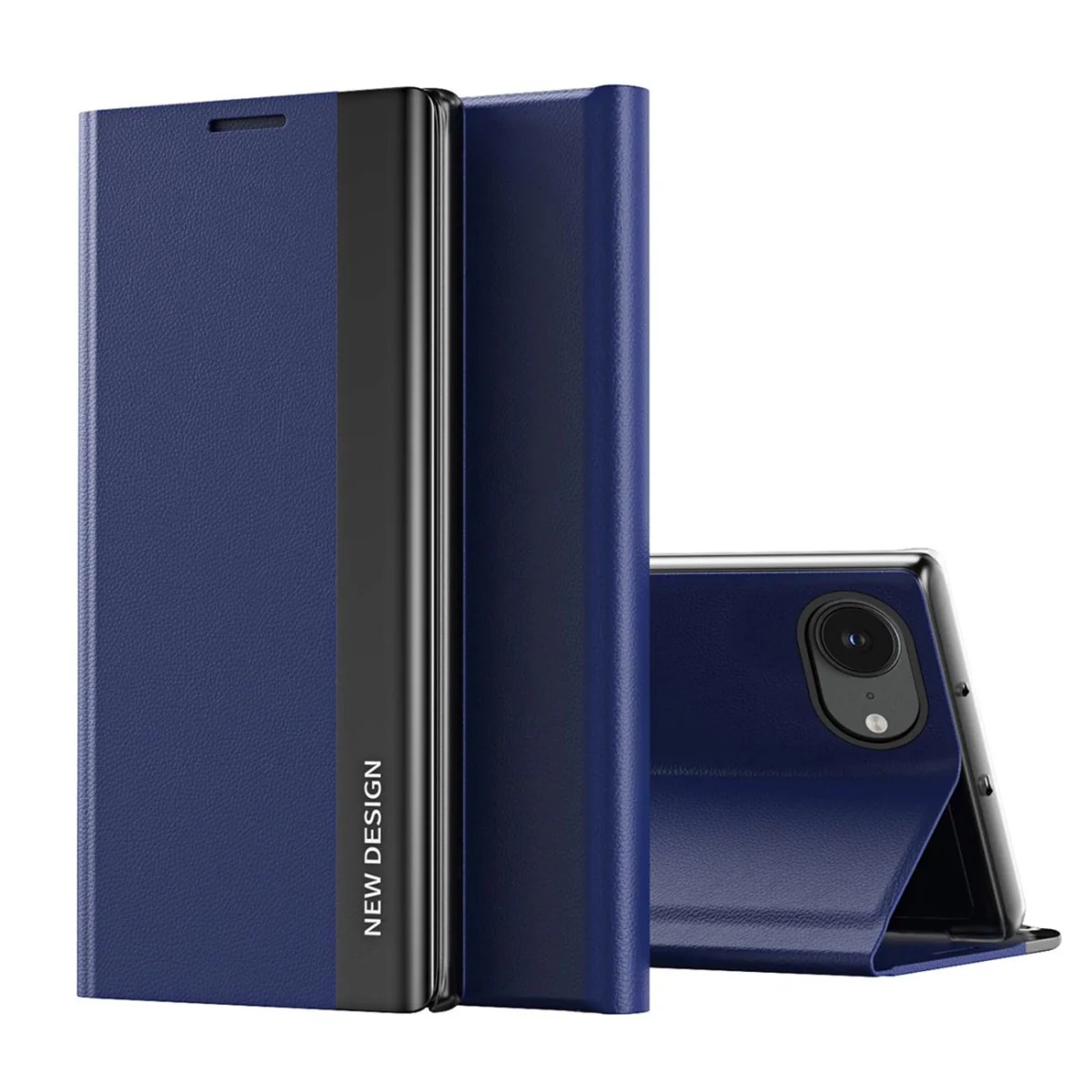 MG Sleep Case Pro knižkové puzdro na iPhone 16e, modré