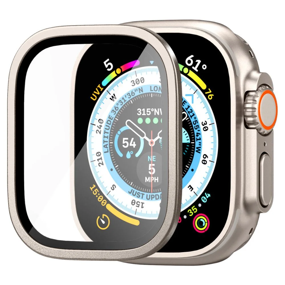 Spigen Glas.Tr Slim ochranné sklo na Apple Watch Ultra 49mm, titanium