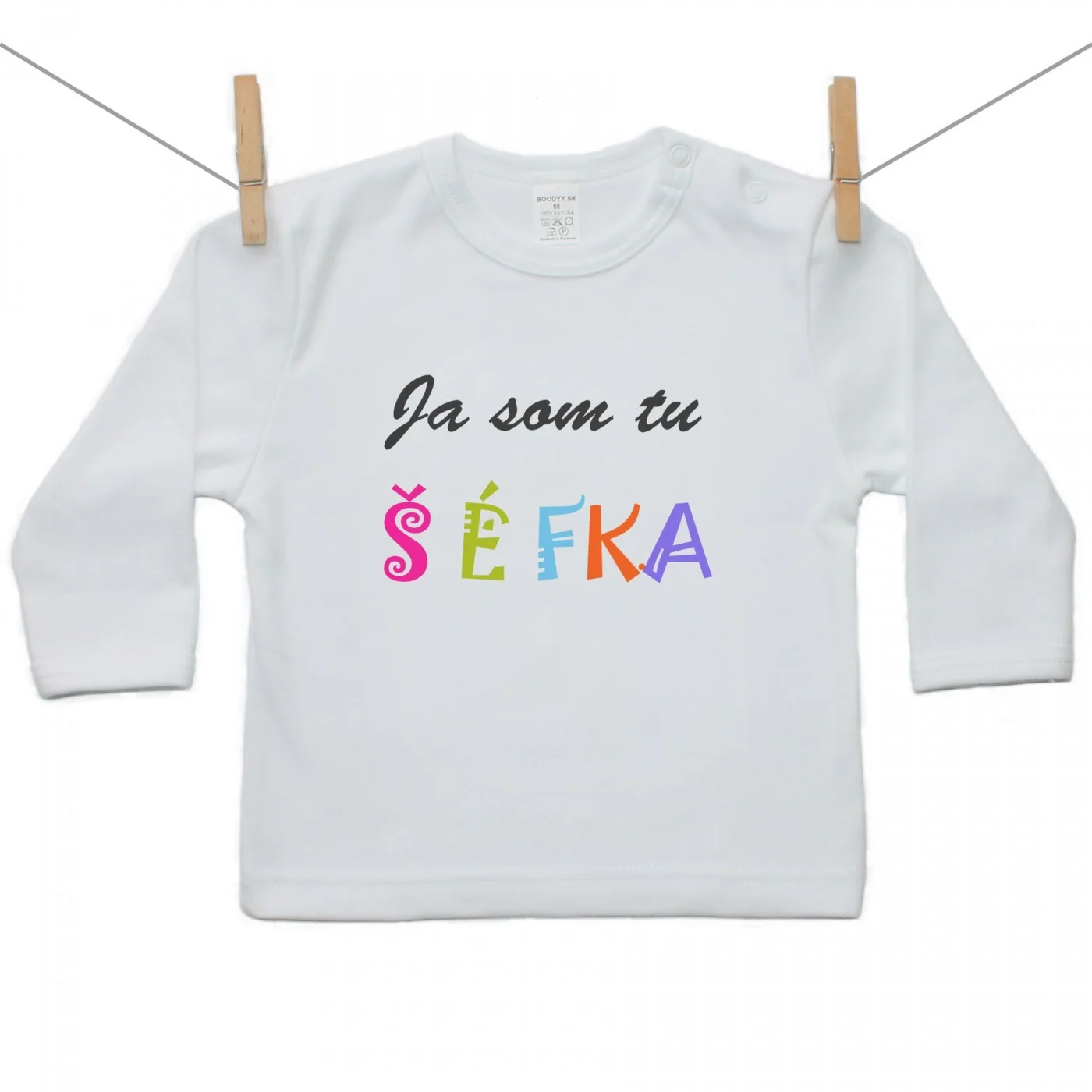 Boodyy Tričko s dlhým rukávom Ja som tu šéfka Veľkosť: 116
