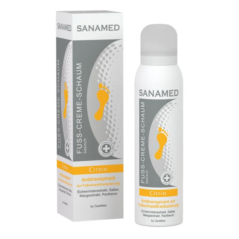 Krémová pena na potiace sa nohy Sanamed Citrin, 150 ml