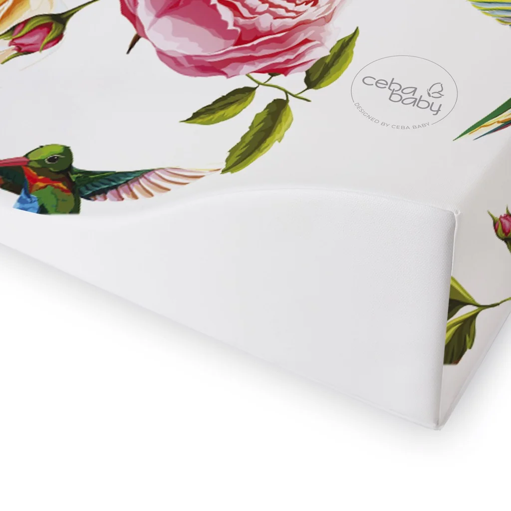 CEBA Podložka prebaľovacia 2-hranná mäkká COSY (50x70) Flora&Fauna Flores 1×1 ks