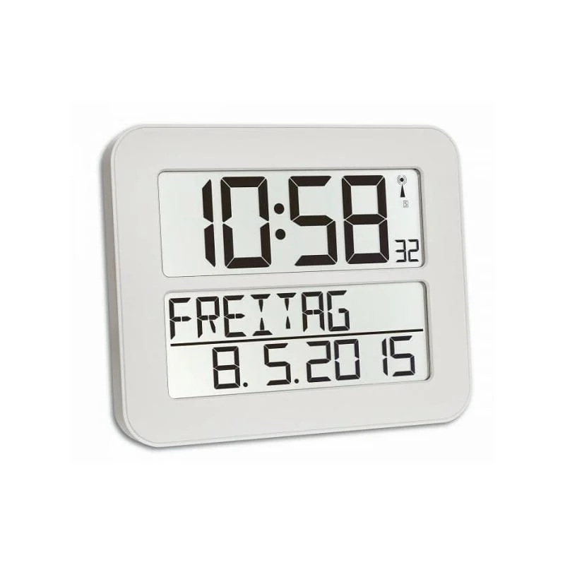 60.4512.02 TFA TimeLine MAX Rádiom riadené digitálne hodiny, čierne