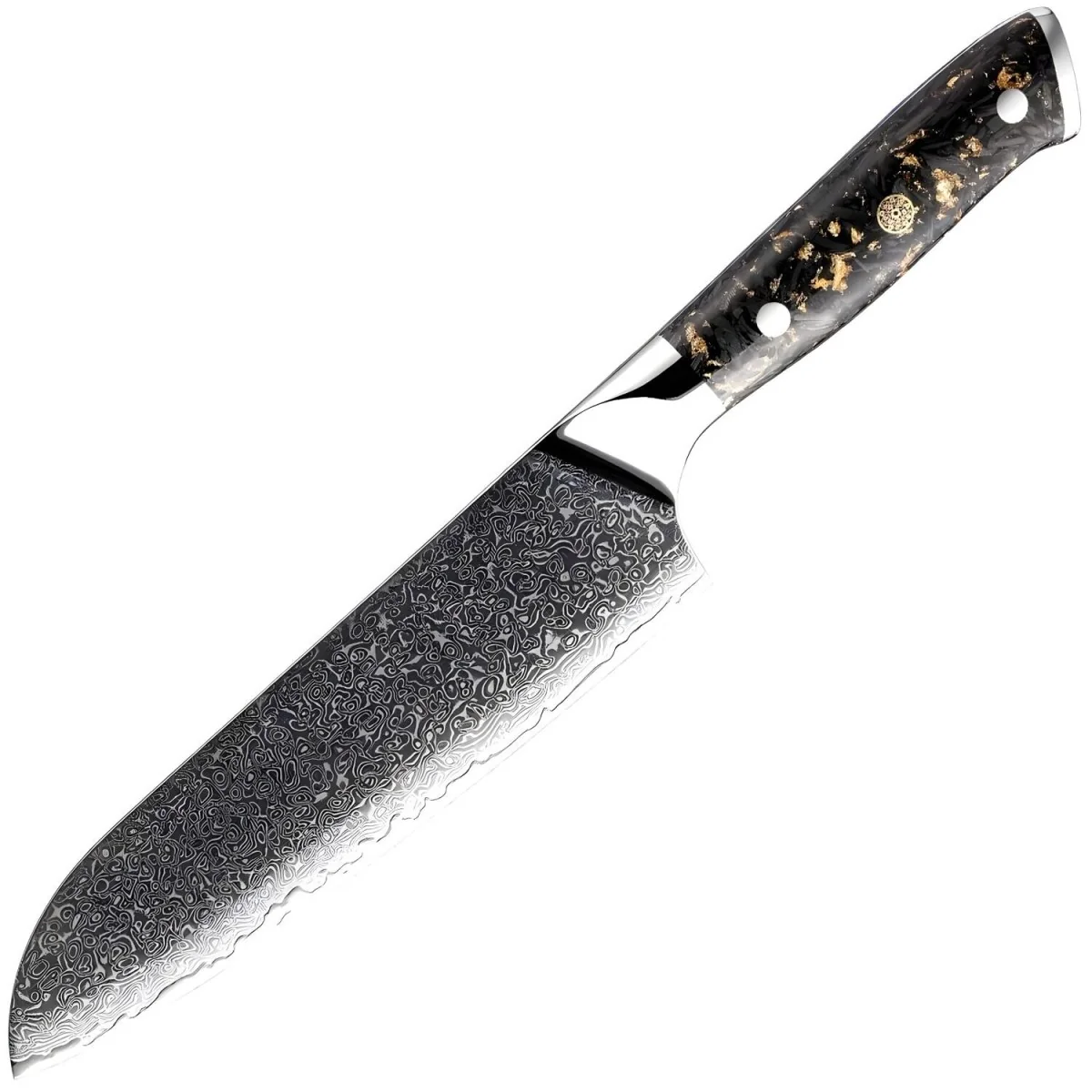 Damaškový kuchynský nôž Wakana-Santoku 1ks nôž, Oceľ VG-10
