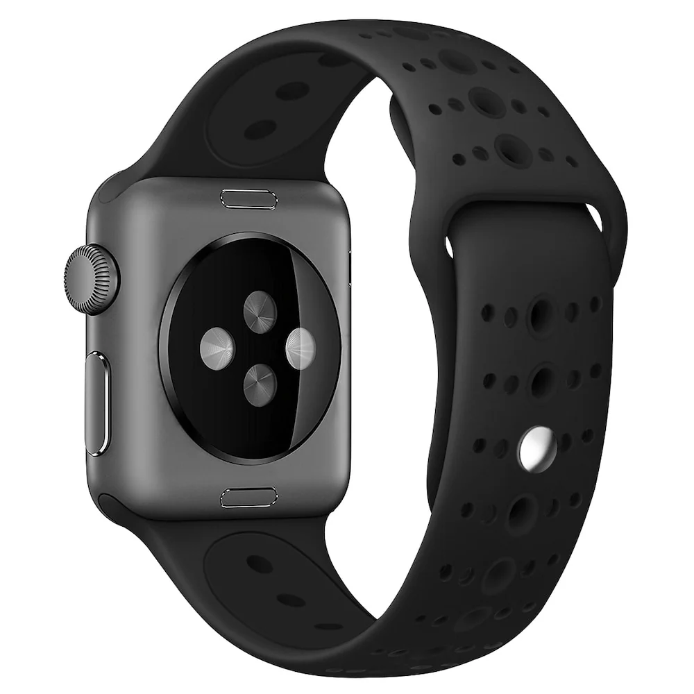 BStrap Silicone Sport remienok na Apple Watch 42/44/45mm Black