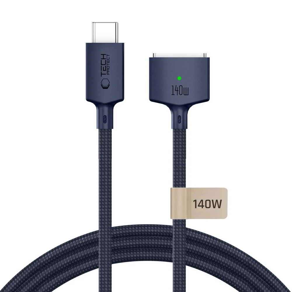 Tech-Protect MMC01 magnetický kábel USB-C / MagSafe 3 140W 3m, tmavomodrý