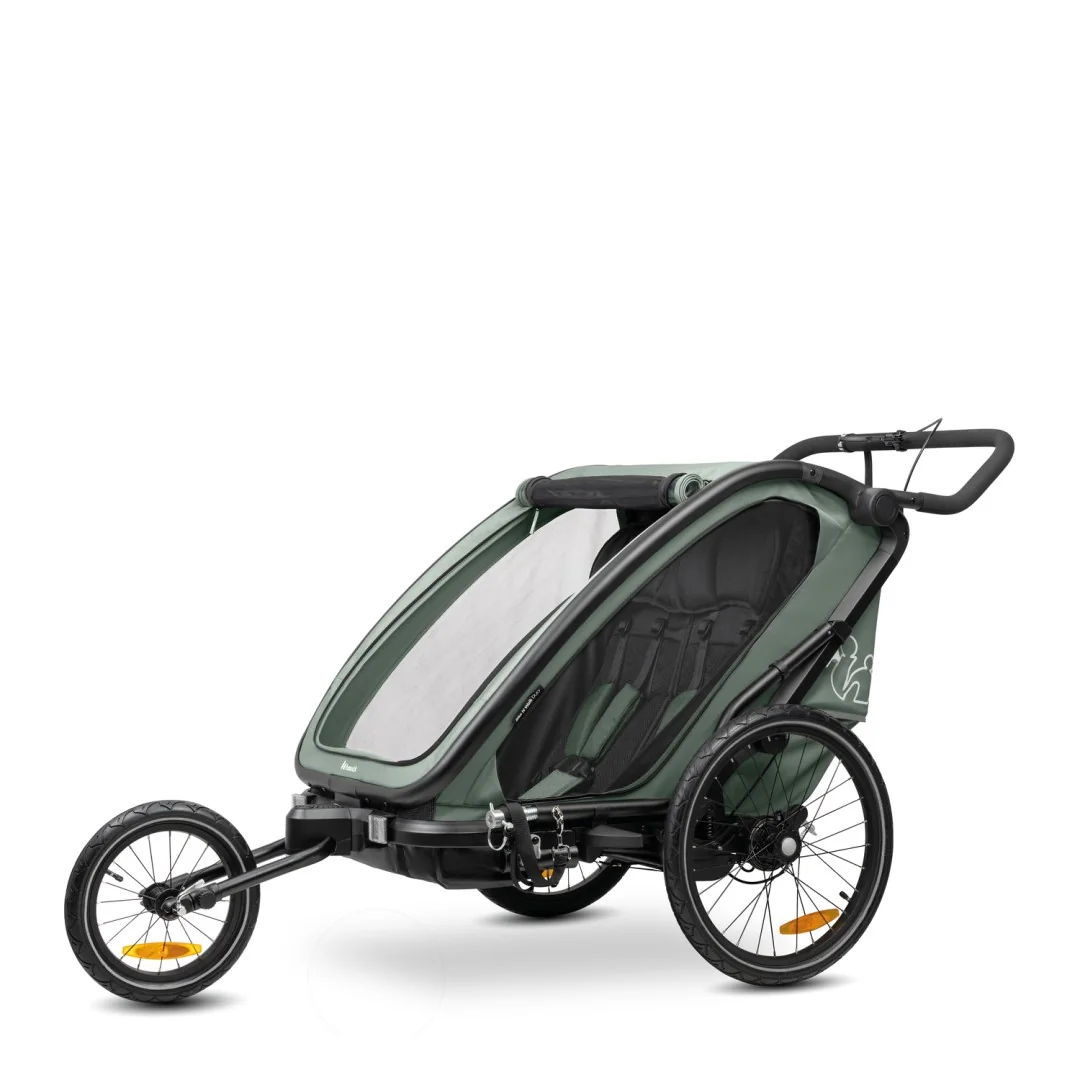 Hauck Bike N Walk Duo cyklovozík 3v1 tmavozelený