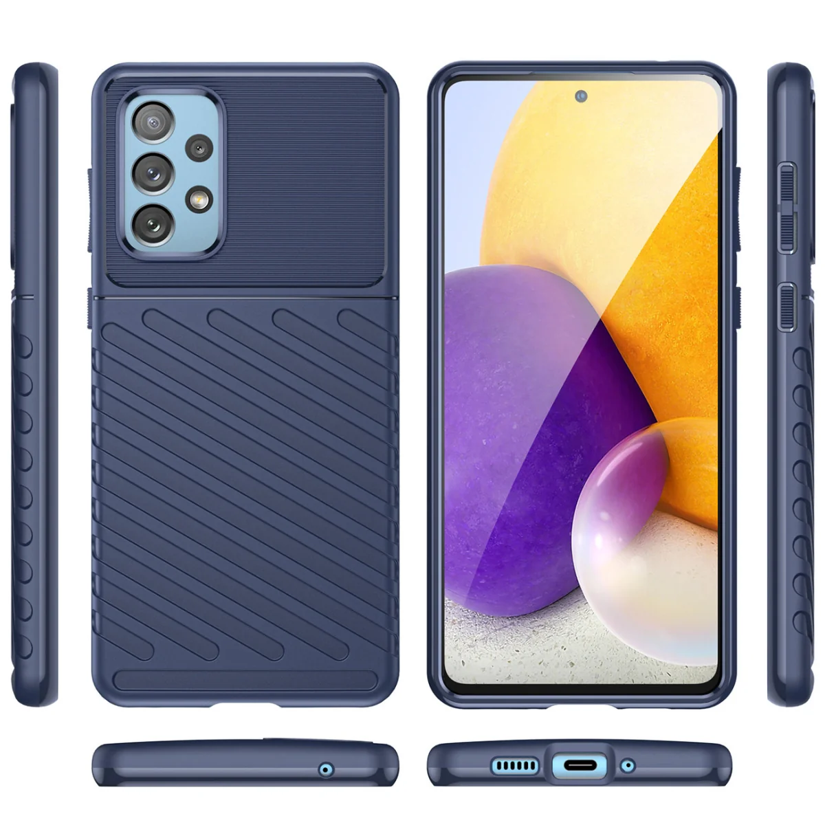 MG Thunder silikónový kryt na Samsung Galaxy A73, modrý