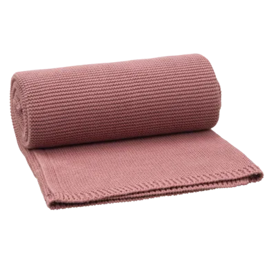 FRESK  Pletená bavlnená deka 80  x 120 cm Rose Dawn 1×1 ks, pletená bavlnená deka