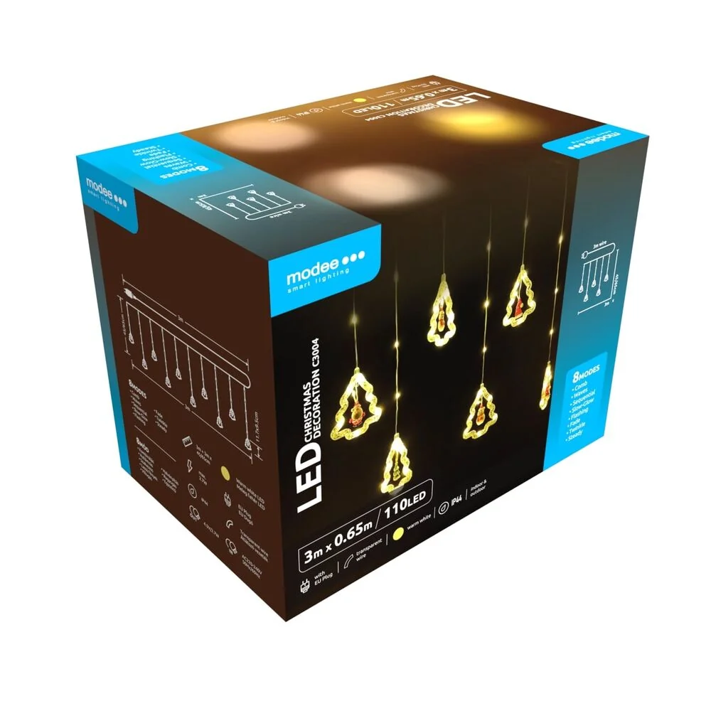 Modee Lighting LED dekorácia 110 LED 3m teplá biela stromčeky