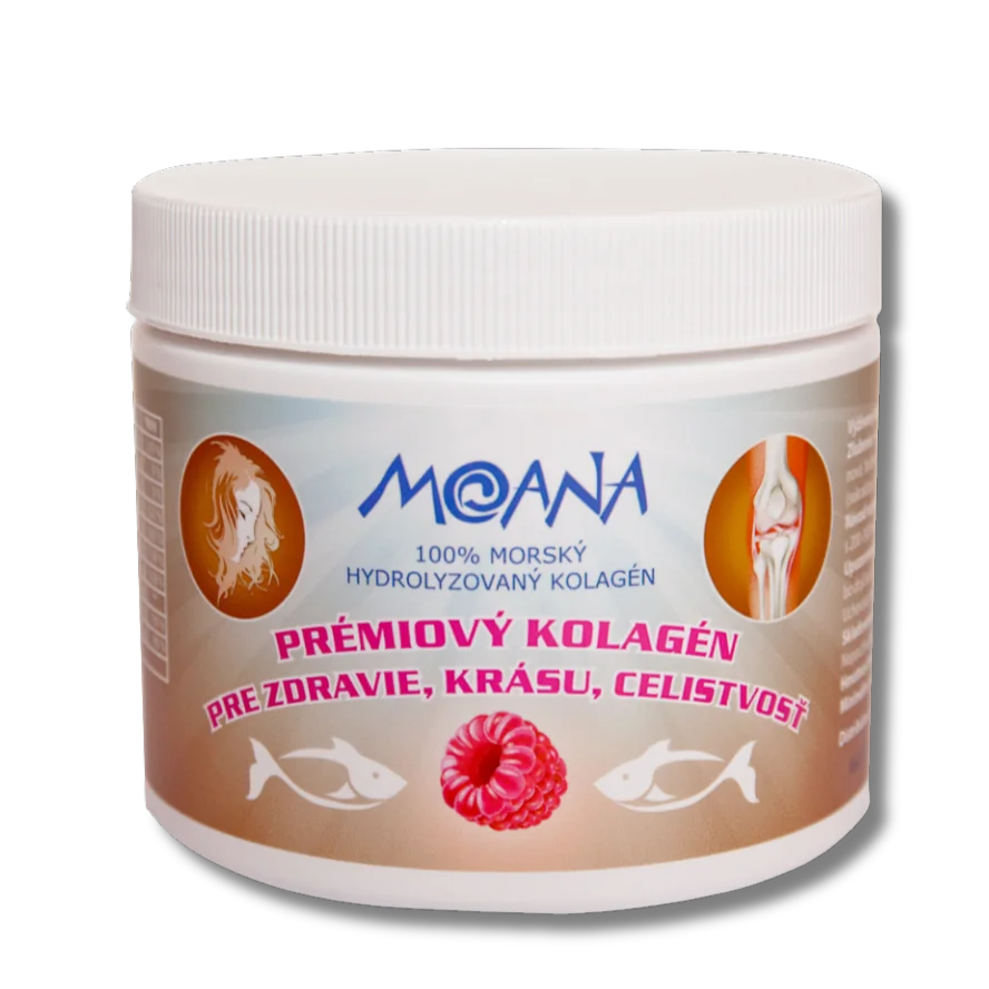 MOANA Prémiový kolagén malina 600 ml Morský hydrolyzovaný kolagén s príchuťou maliny