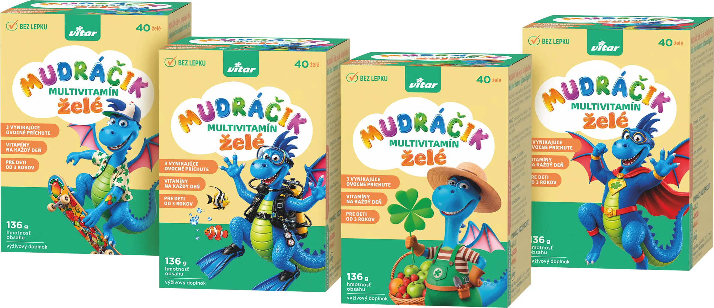 Vitar MUDRÁČIK multivitamín želé 40 ks