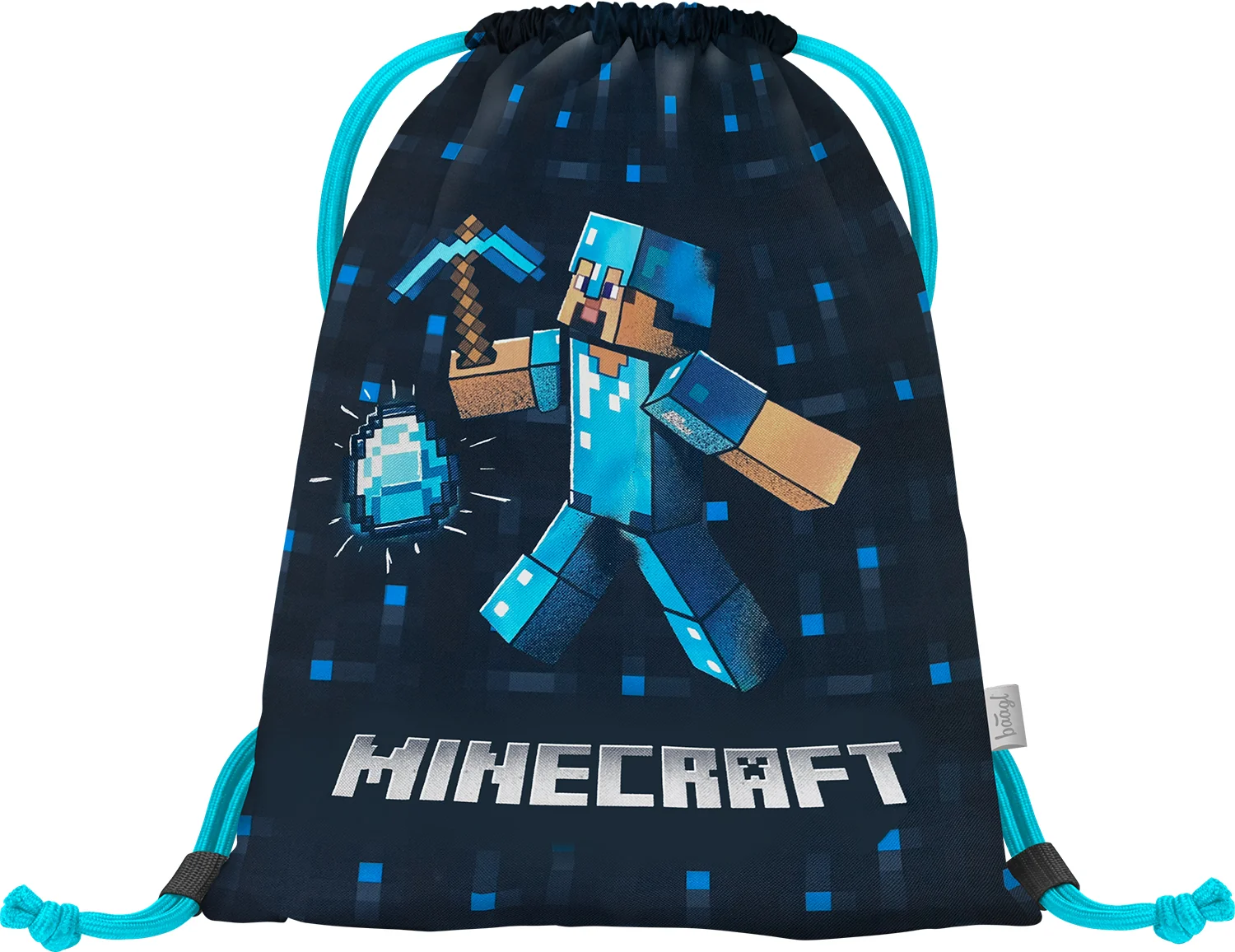 Vrecko na prezuvky Minecraft Blue Axe modré, s motívom