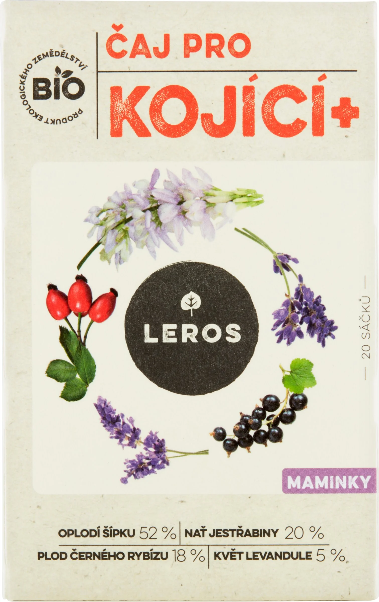 LEROS BIO ČAJ PRE DOJČIACE MAMIČKY+ 20×2g, čaj