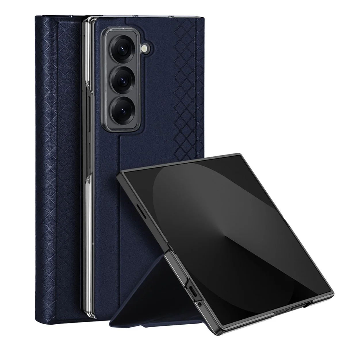 Knížkové puzdro pre Samsung Galaxy Z Fold SE, Modrá Magnetické zatváranie, skladací stojan