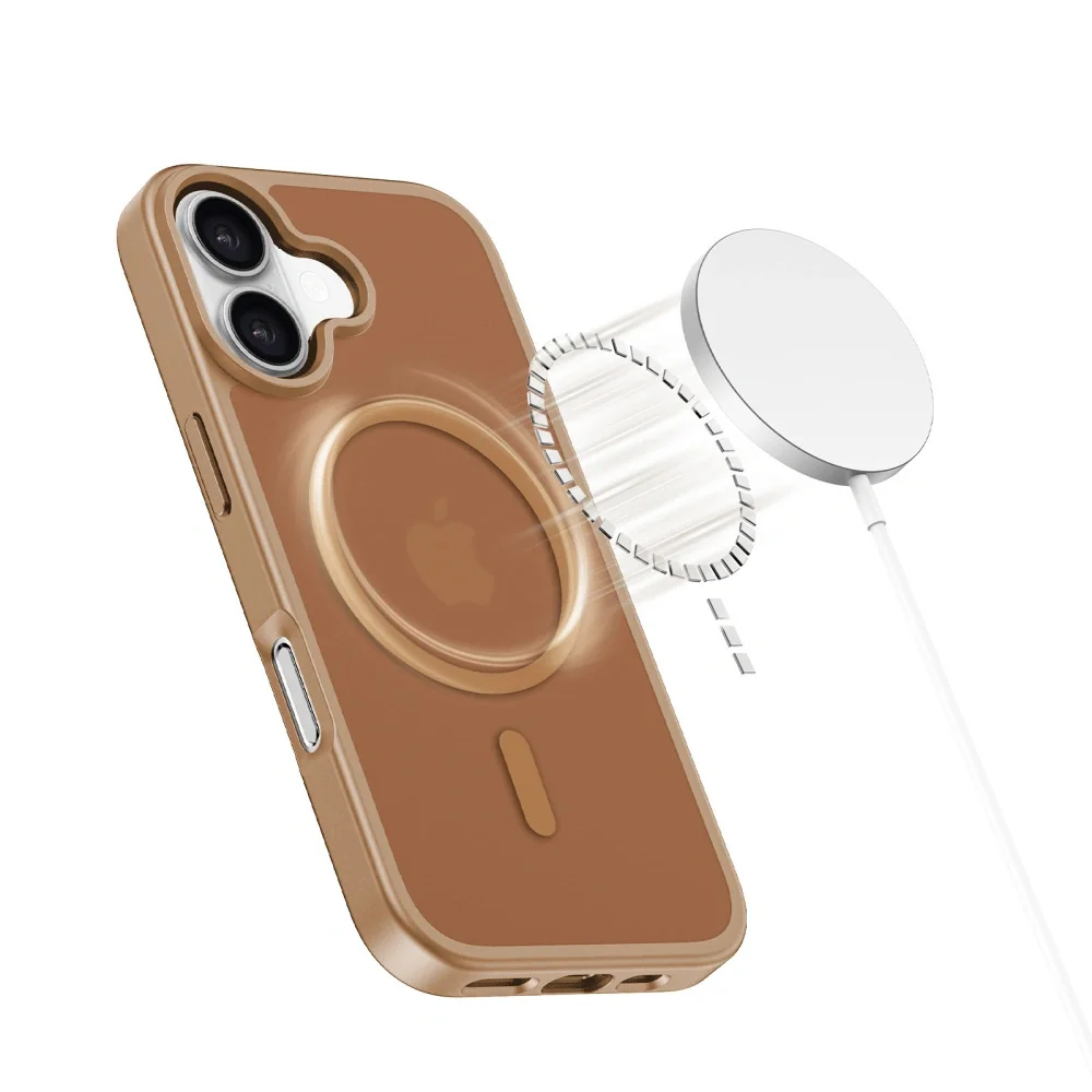 Tech-Protect BasicMag MagSafe kryt na iPhone 17, hnedý