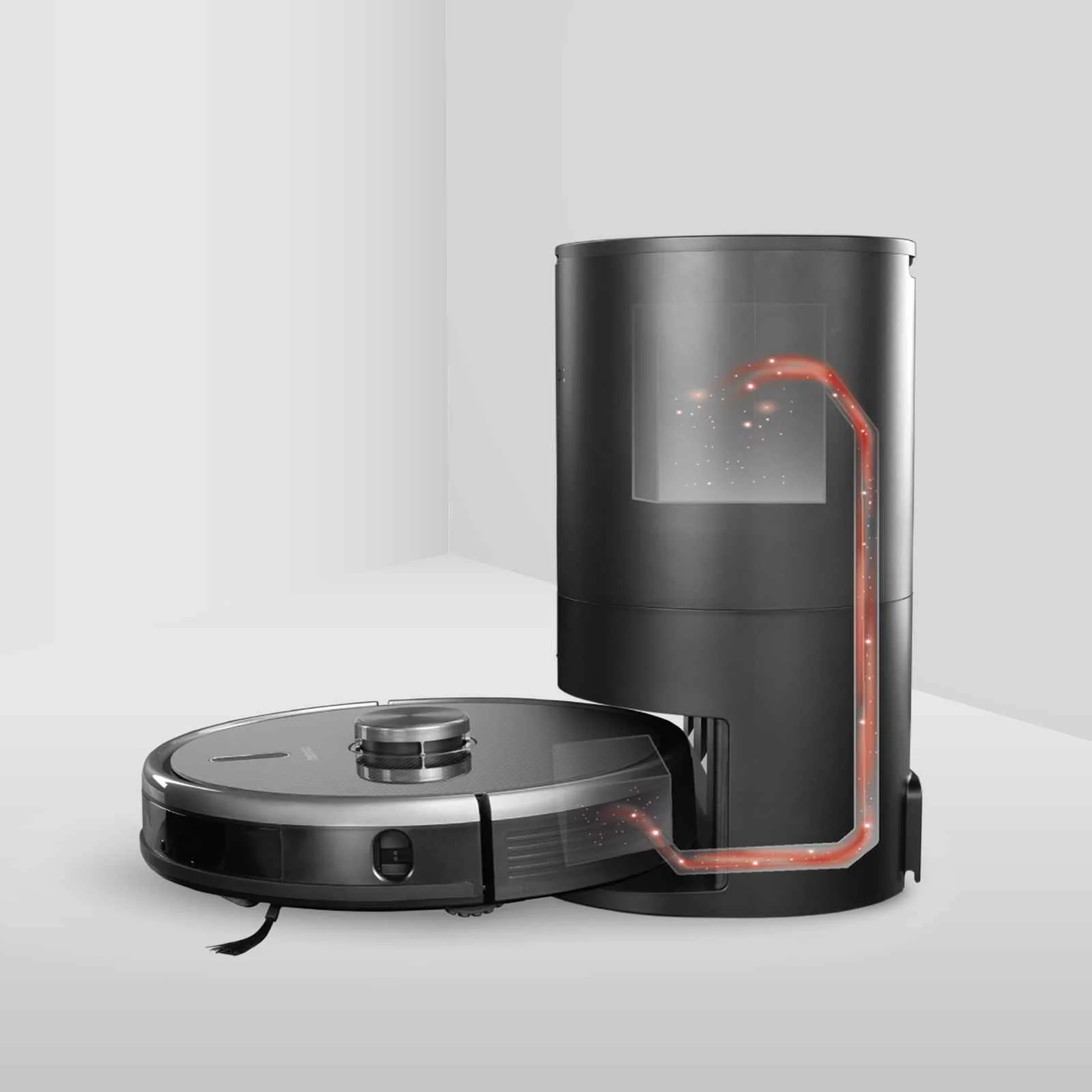 Concept VR3520 Robotický vysávač s mopom 3 v 1 REAL FORCE Laser Complete Clean Care UVC 1×1 ks, robotický vysávač